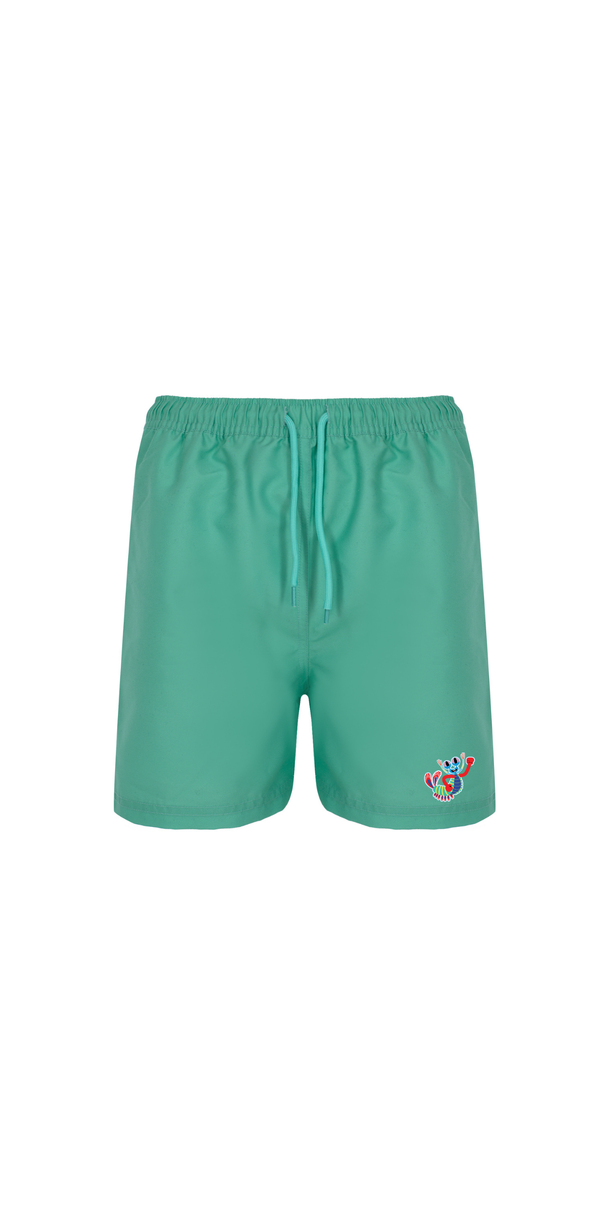 Mint Green, UPF 50+ Swim Shorts | Personalized Character & Name | Recycled Fabric