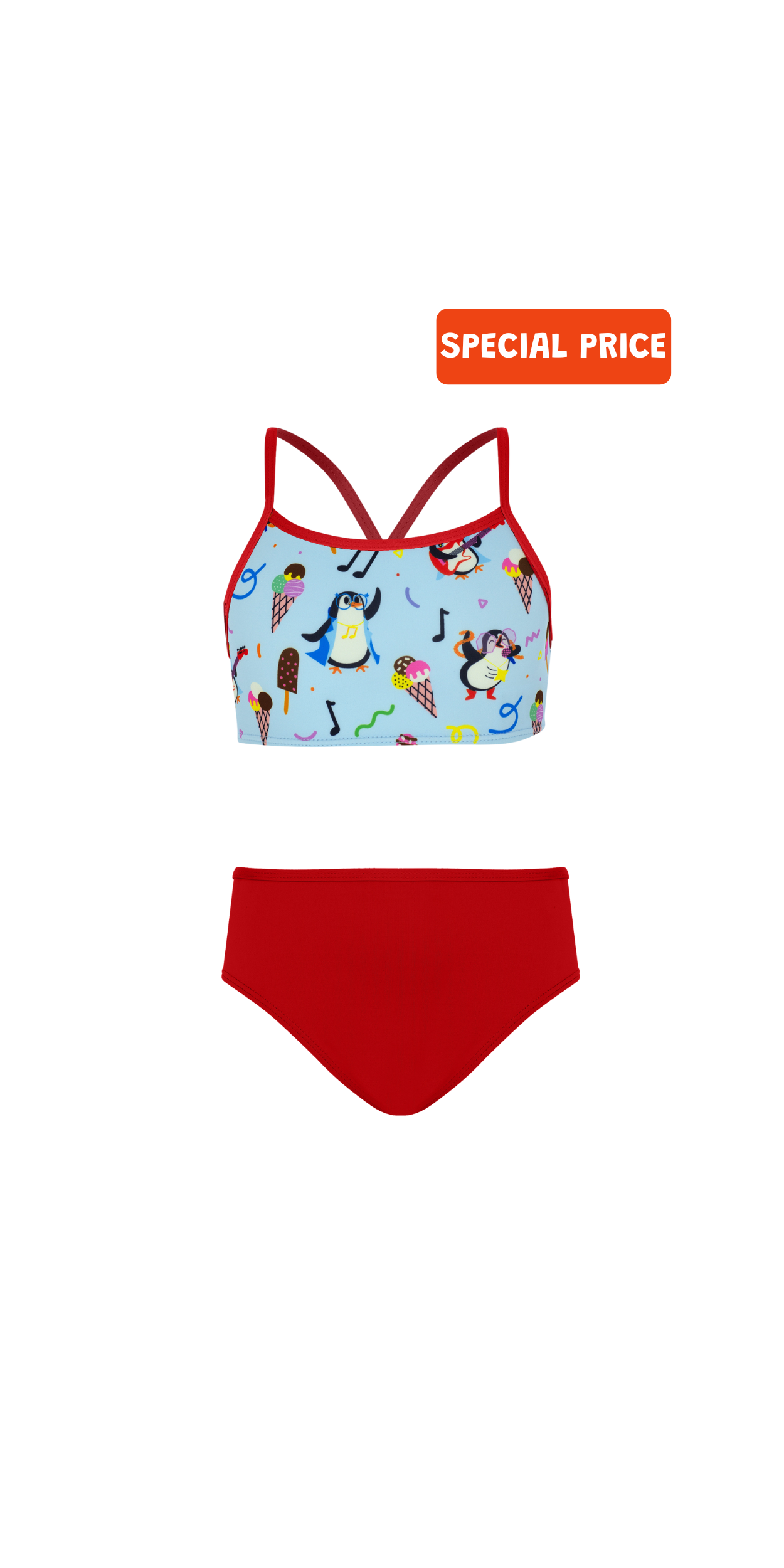 Tappy Swim Set | Sporty Bikini Top & Bottom | UPF 50+ | Recycled Fabric