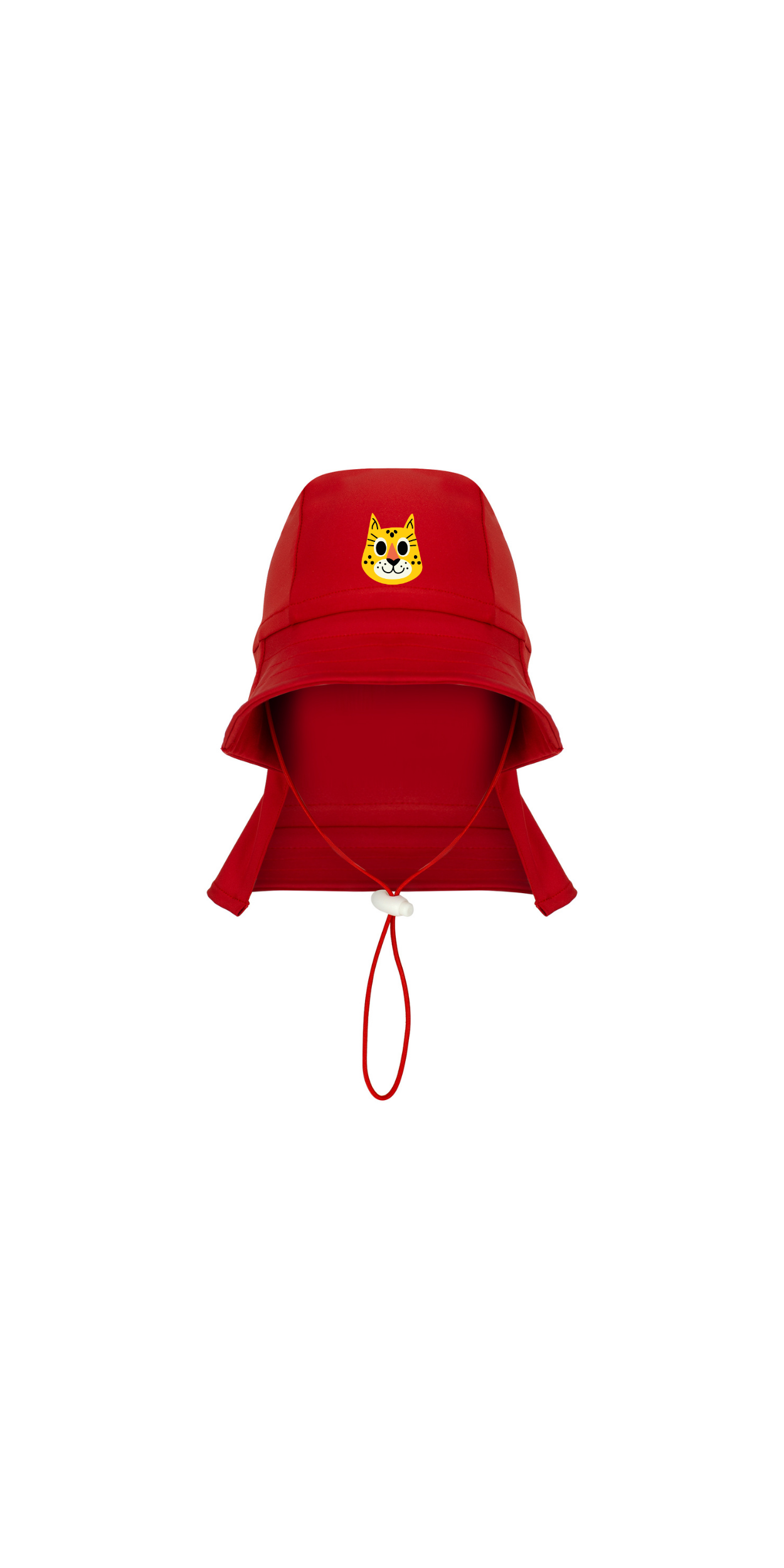 Red UPF 50+ Sun Protection Hat | Personalized Character & Name | Recycled Fabric