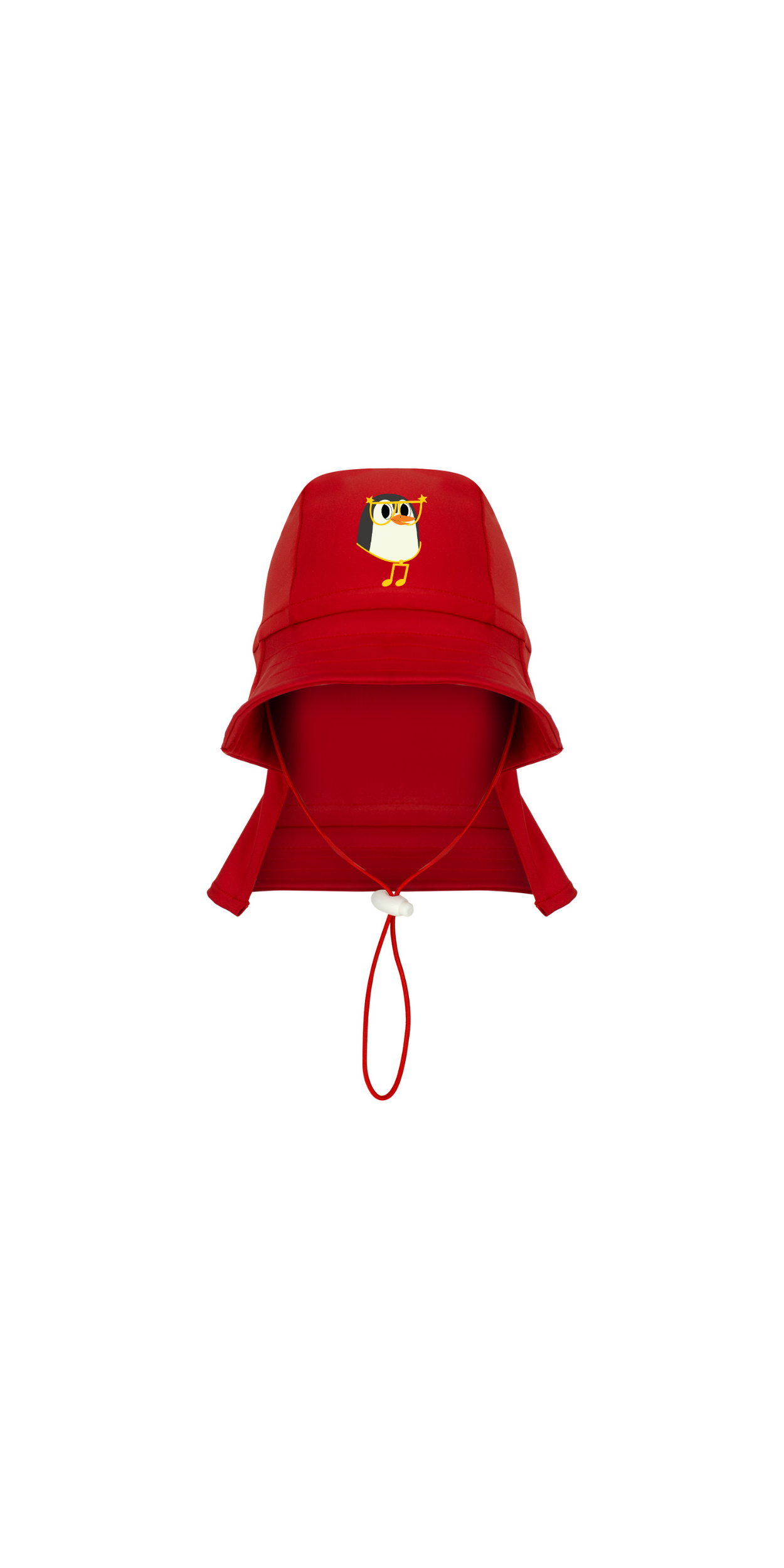 Red UPF 50+ Sun Protection Hat | Personalized Character & Name | Recycled Fabric