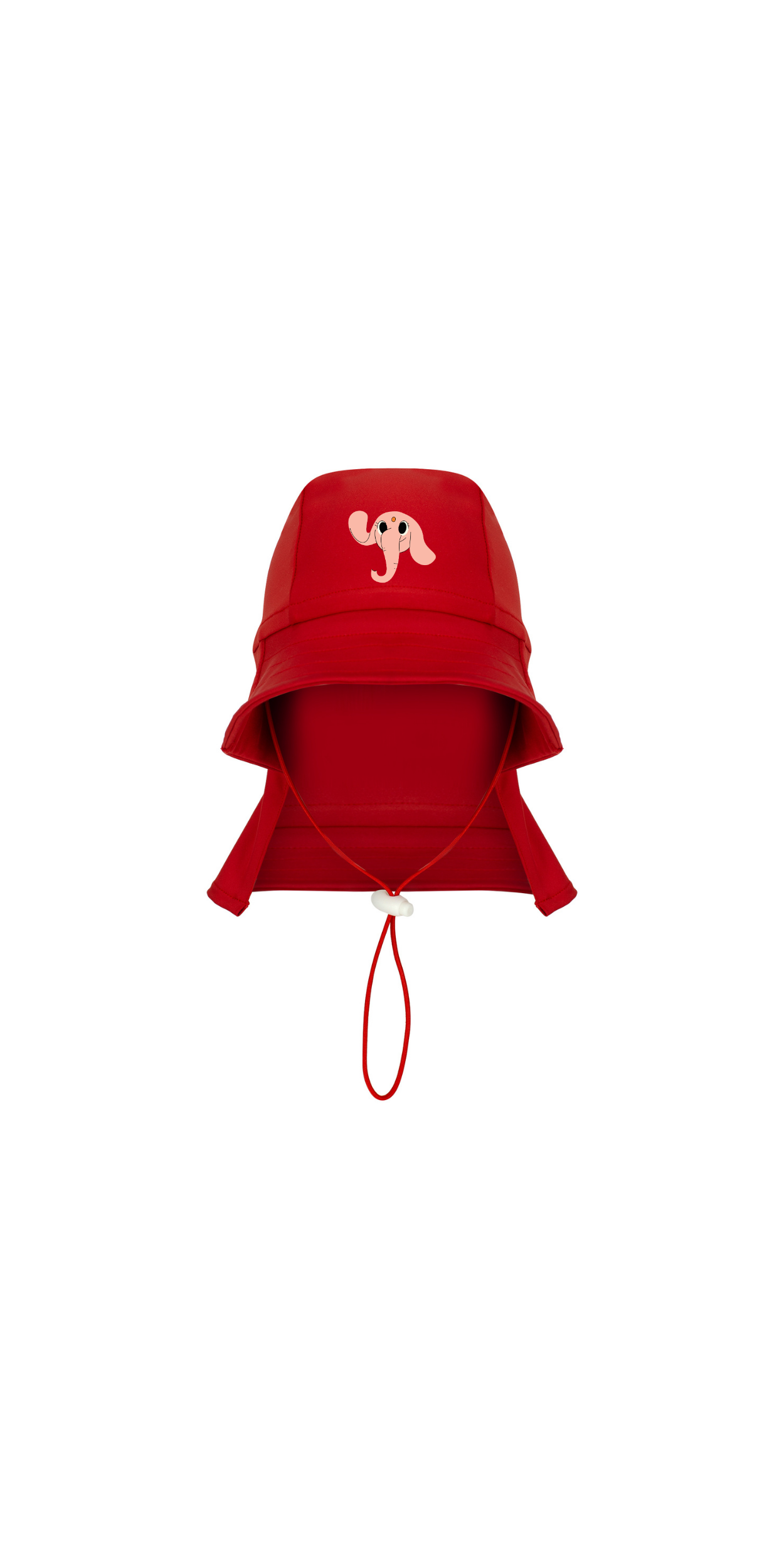 Red UPF 50+ Sun Protection Hat | Personalized Character & Name | Recycled Fabric