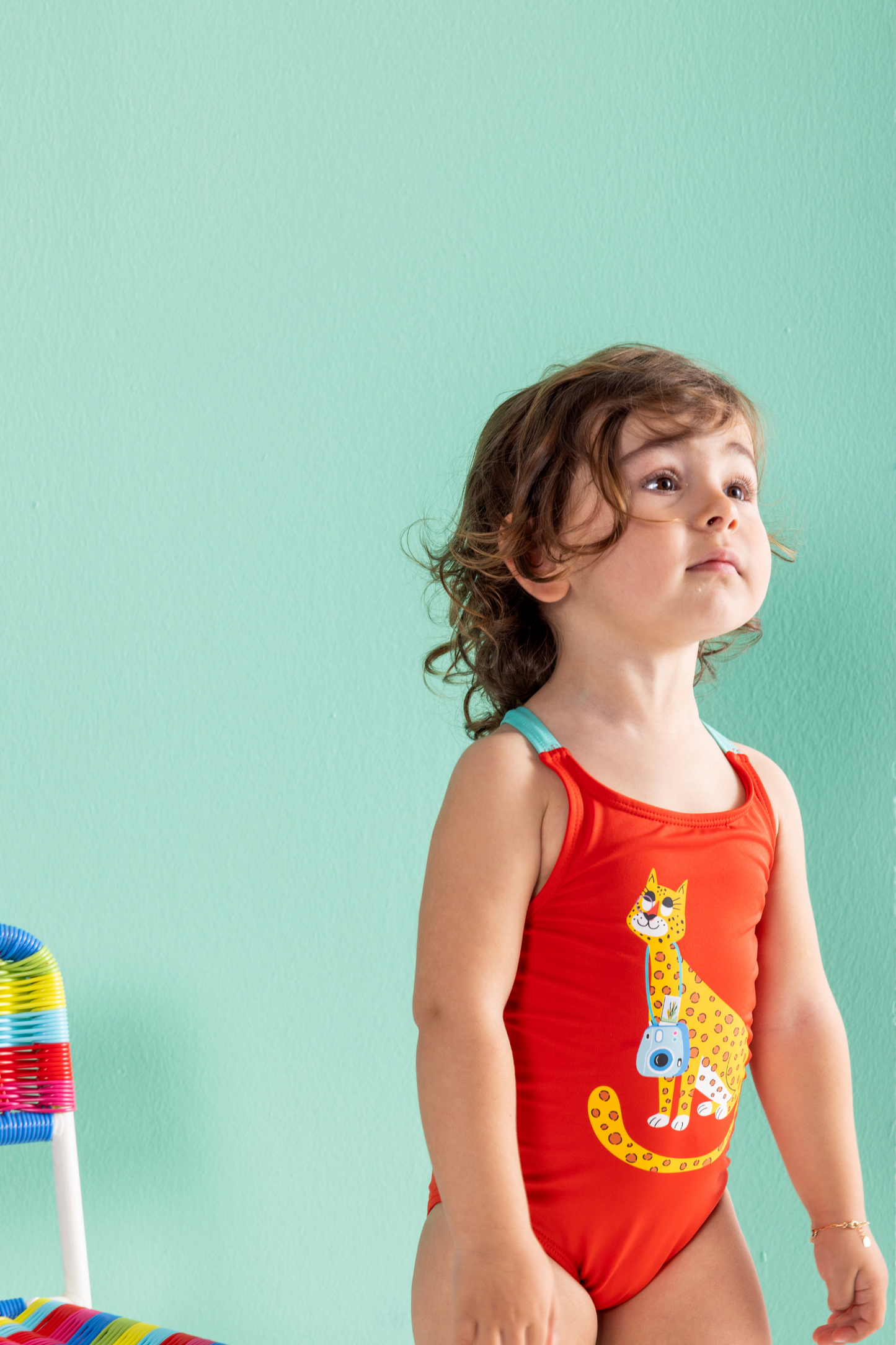 One Piece with Green Cross Straps | UPF 50+ | Recycled Fabric