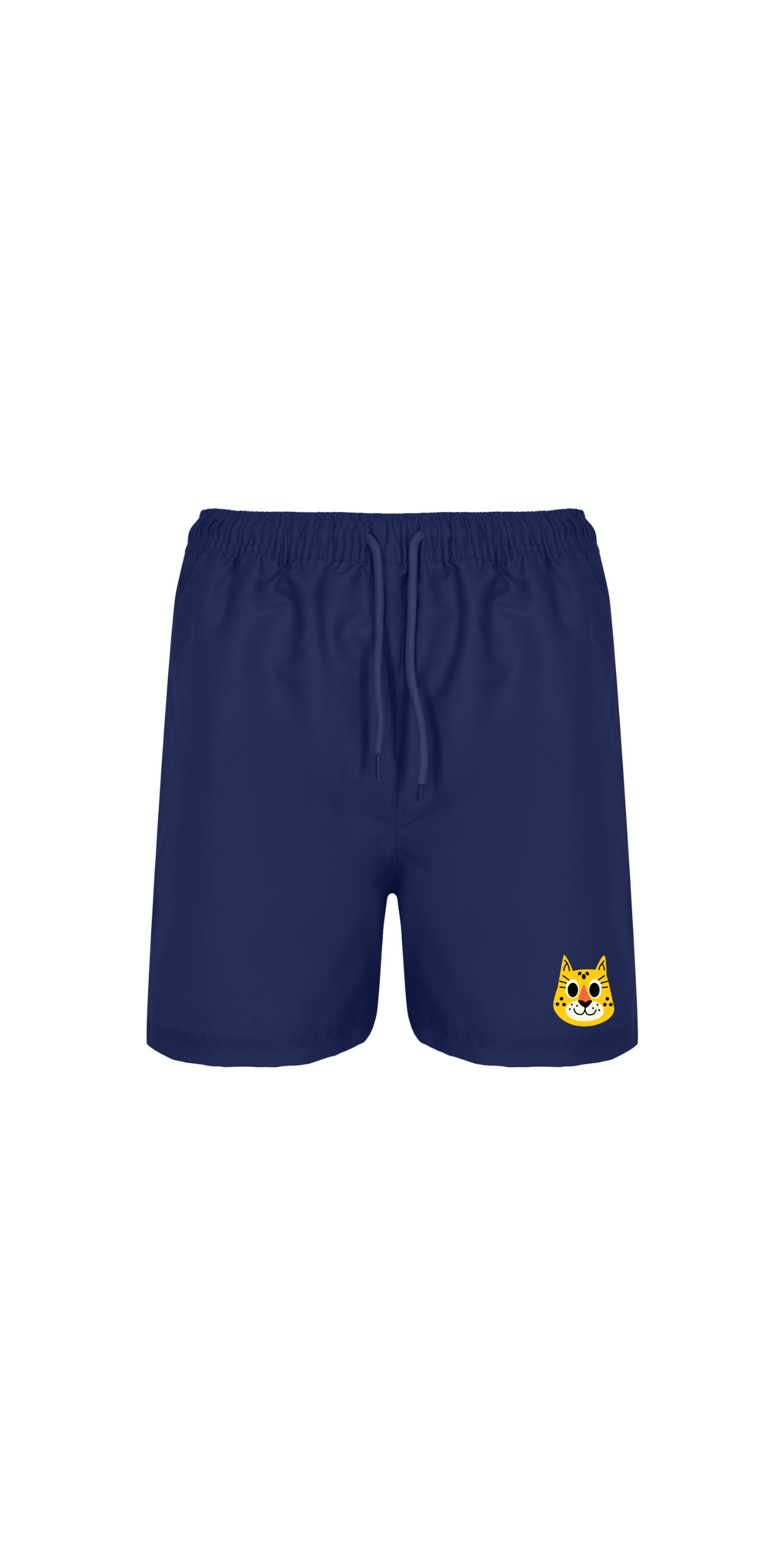 Navy Blue, UPF 50+ Swim Shorts | Personalized Character & Name | Recycled Fabric