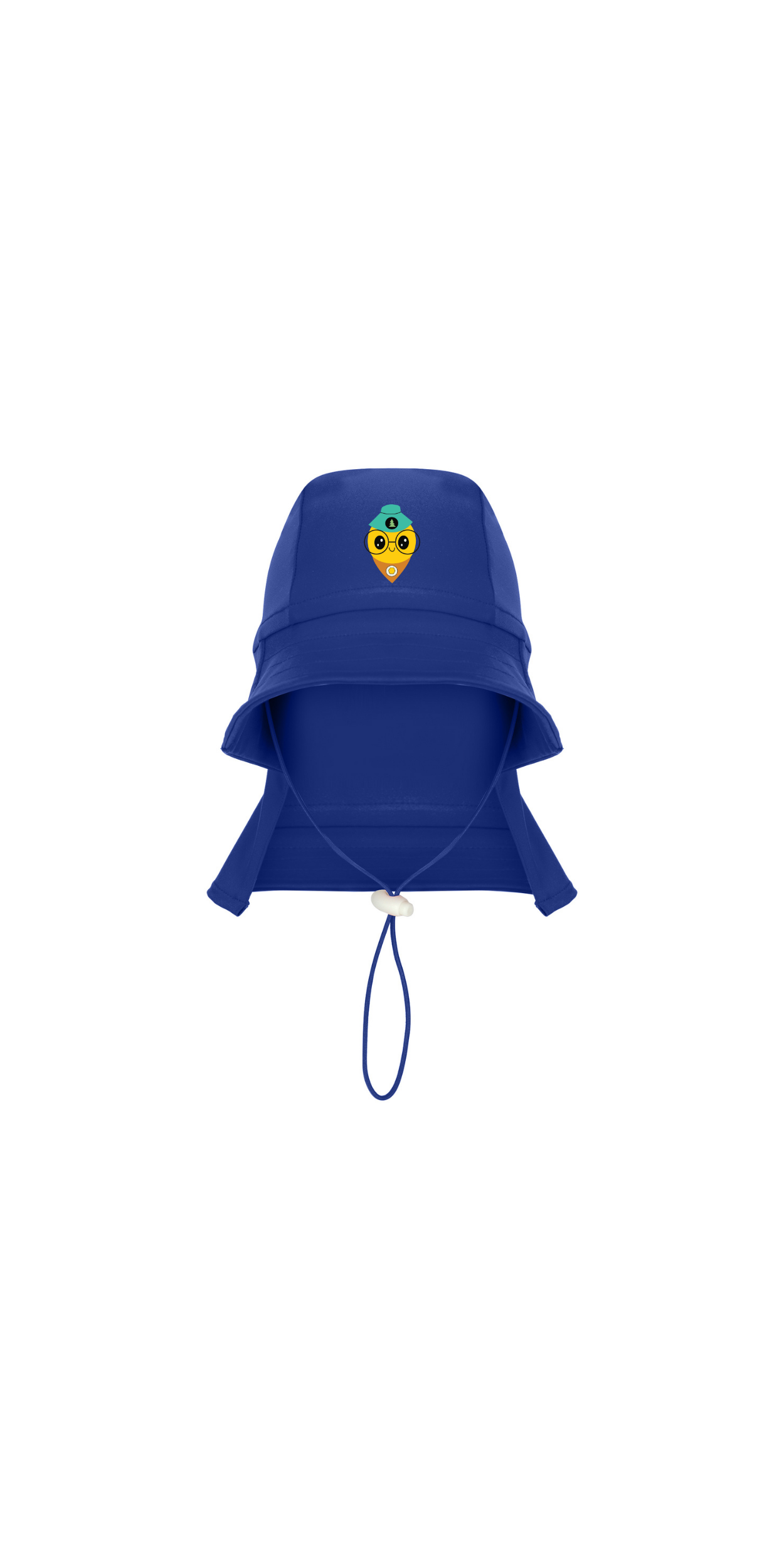 Navy Blue UPF 50+ Sun Protection Hat | Personalized Character & Name | Recycled Fabric