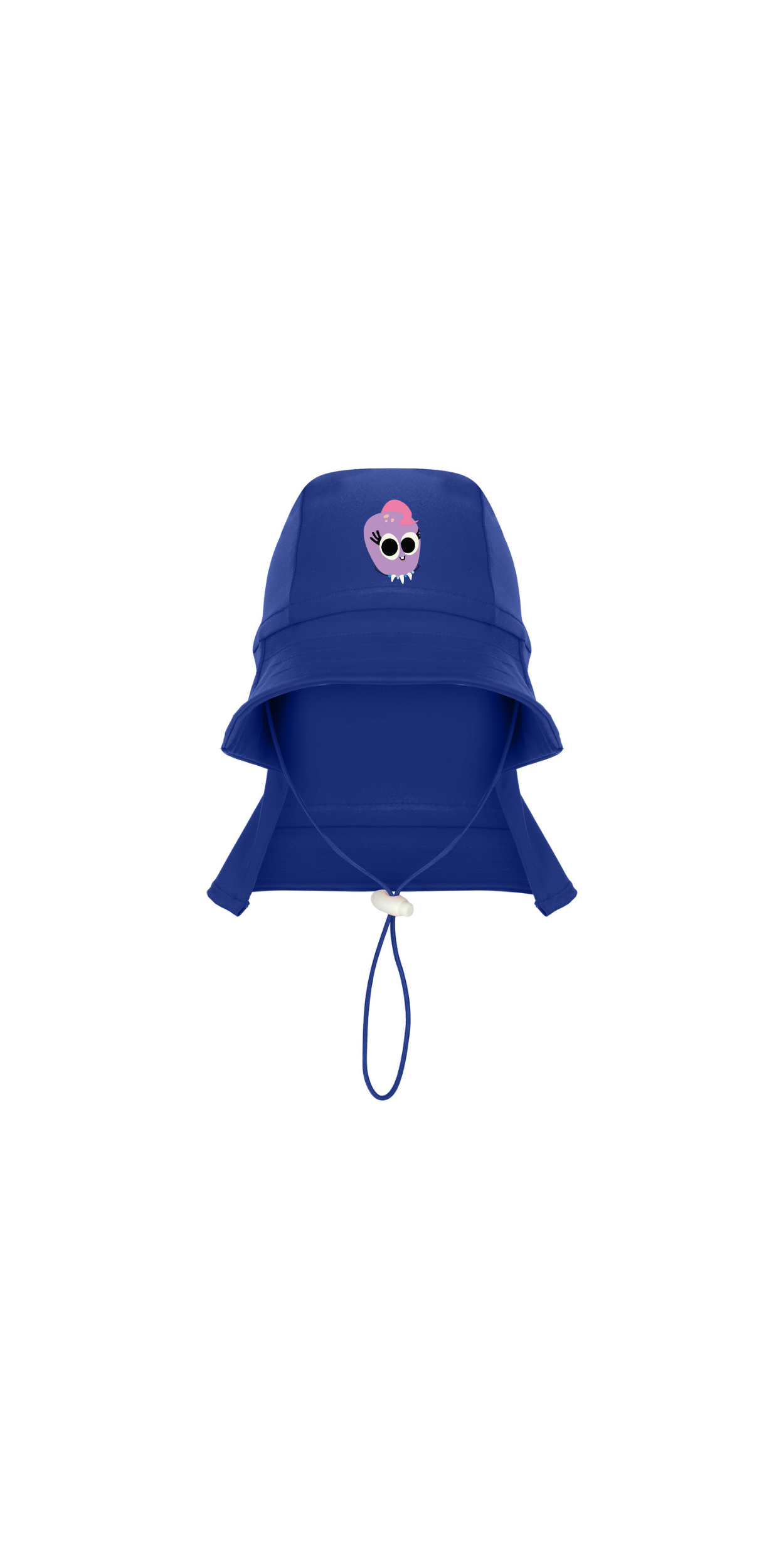 Navy Blue UPF 50+ Sun Protection Hat | Personalized Character & Name | Recycled Fabric