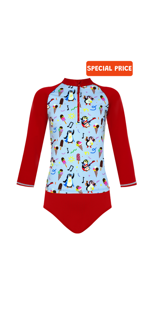 Tappy Swim Set | Long Sleeve Rashguard | Bikini Bottom | UPF 50+ | Recycled Fabric
