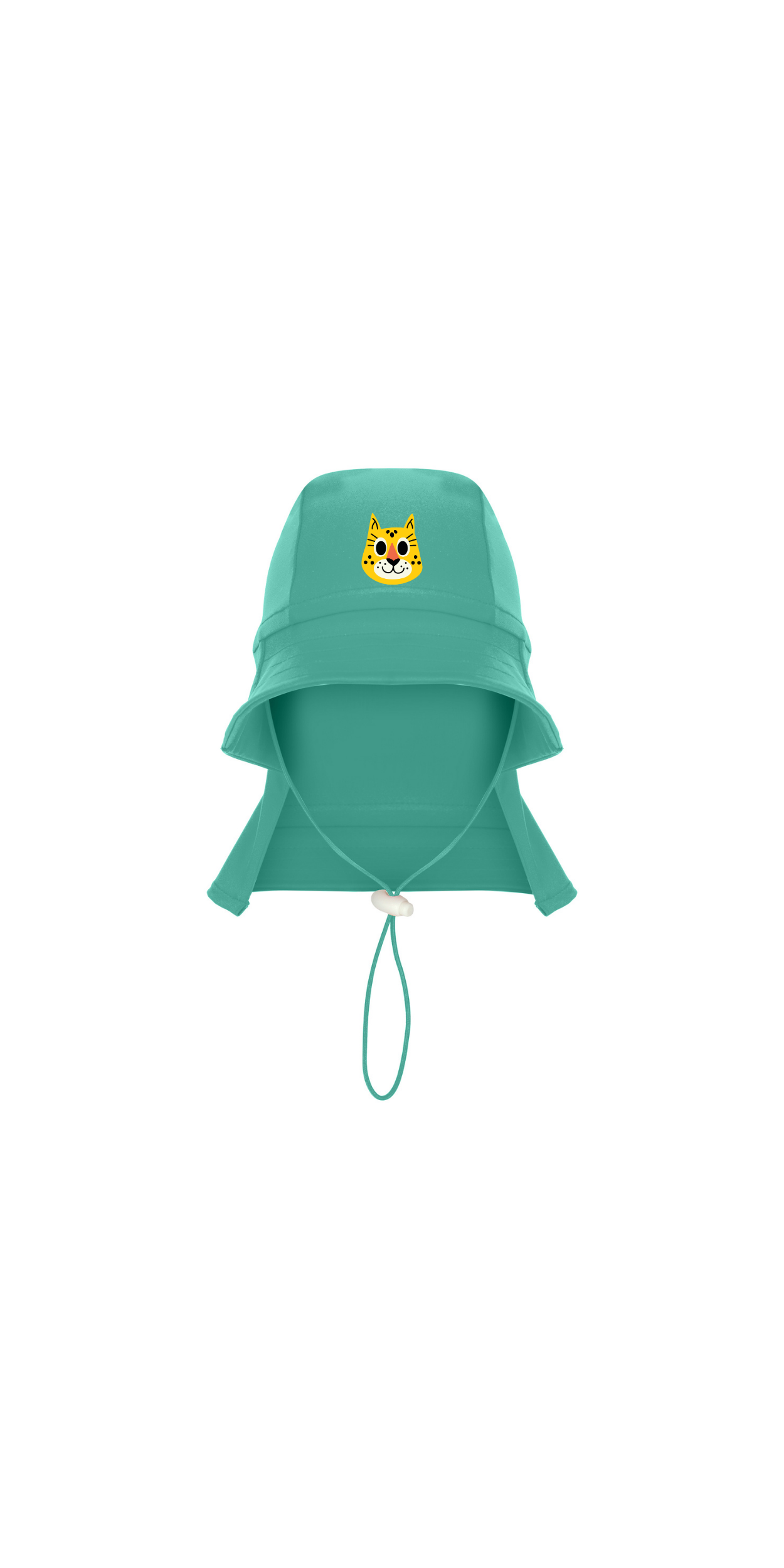 Mint Green UPF 50+ Sun Protection Hat | Personalized Character & Name | Recycled Fabric