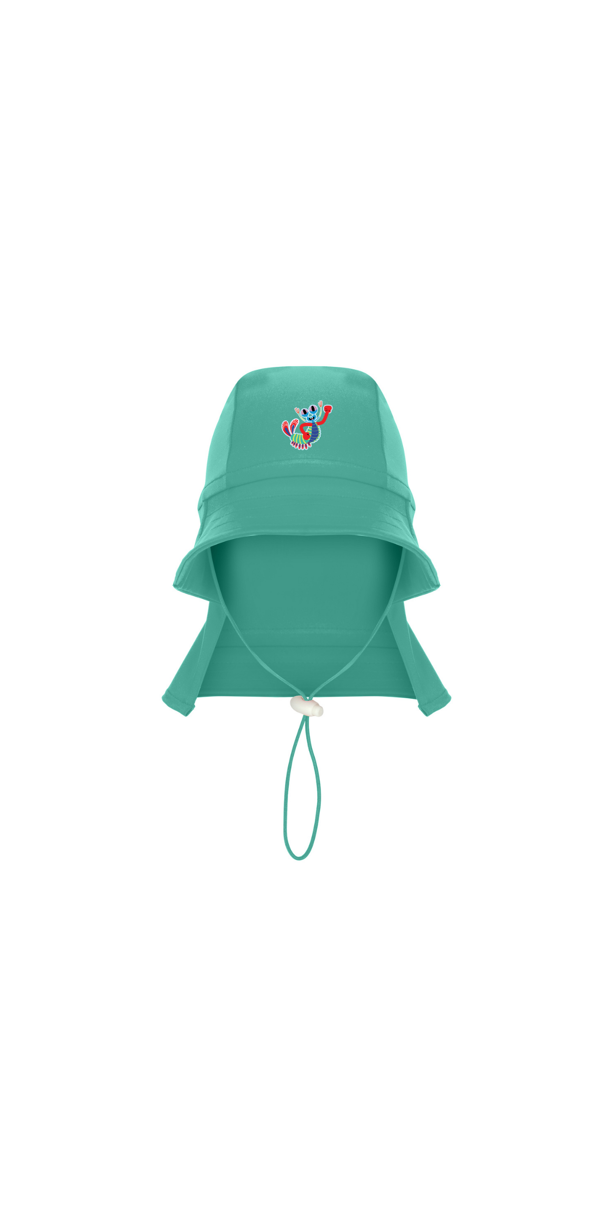 Mint Green UPF 50+ Sun Protection Hat | Personalized Character & Name | Recycled Fabric