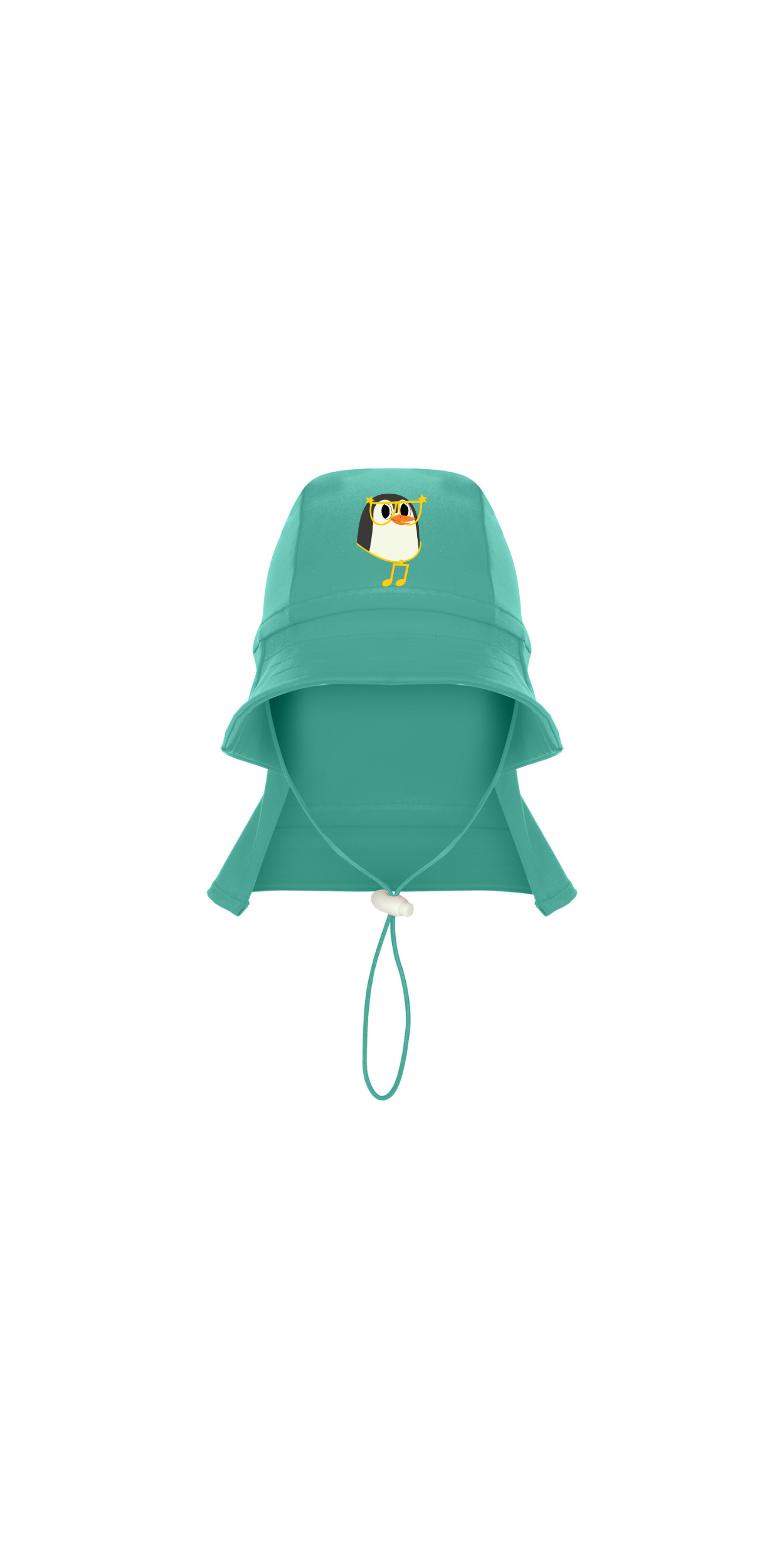 Mint Green UPF 50+ Sun Protection Hat | Personalized Character & Name | Recycled Fabric