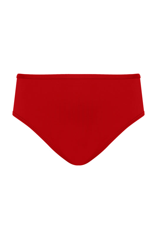 Red Bikini Bottom for girls & UPF 50+ & Recycled Fabric